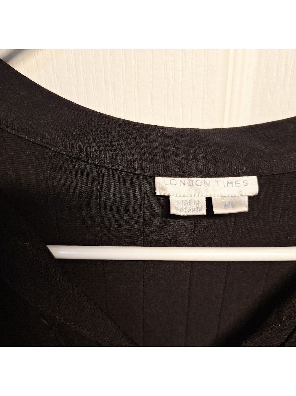 London Times Black Mini Dress Size 14 - Picture 2 of 3